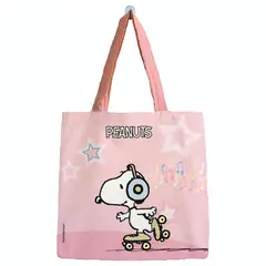 GENERICO - Bolsa Algodón Pequeña  Snoopy Patinando