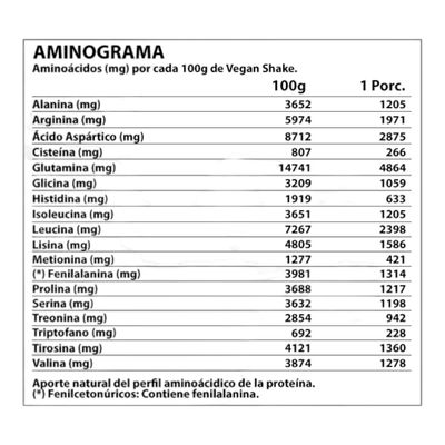 Imagen 2 del producto Proteina vegana Vegan Shake Caramelo 1 kg 30sv - Winkler Nutrition.