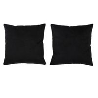 Set 2 Cojínes Felpa Velvet Negro