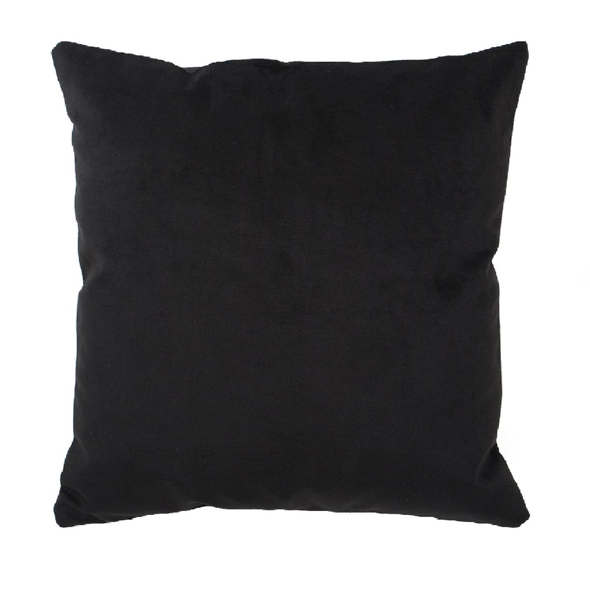 MASEL - Set 2 Cojínes Felpa Velvet  Negro