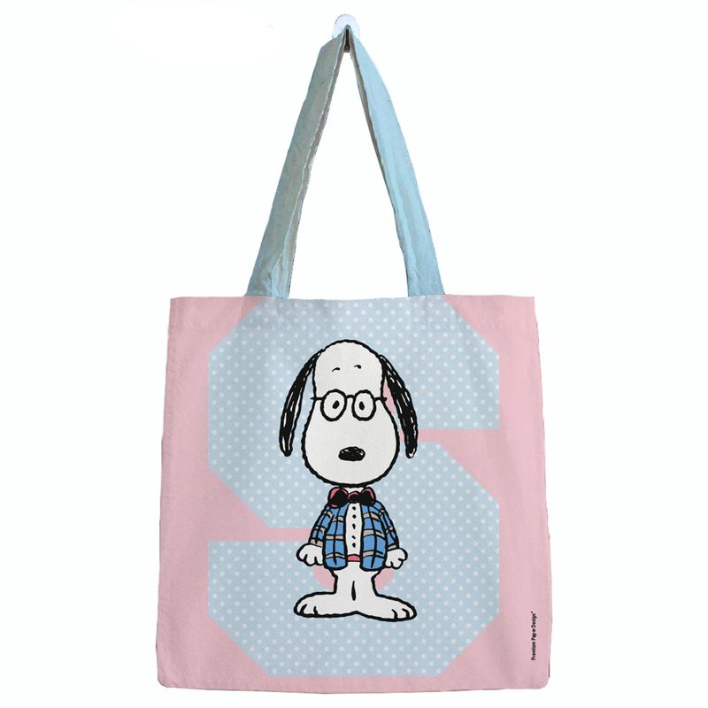 GENERICO - Bolsa Algodón Mediana  Snoopy Intelectual
