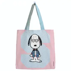 GENERICO - Bolsa Algodón Mediana  Snoopy Intelectual