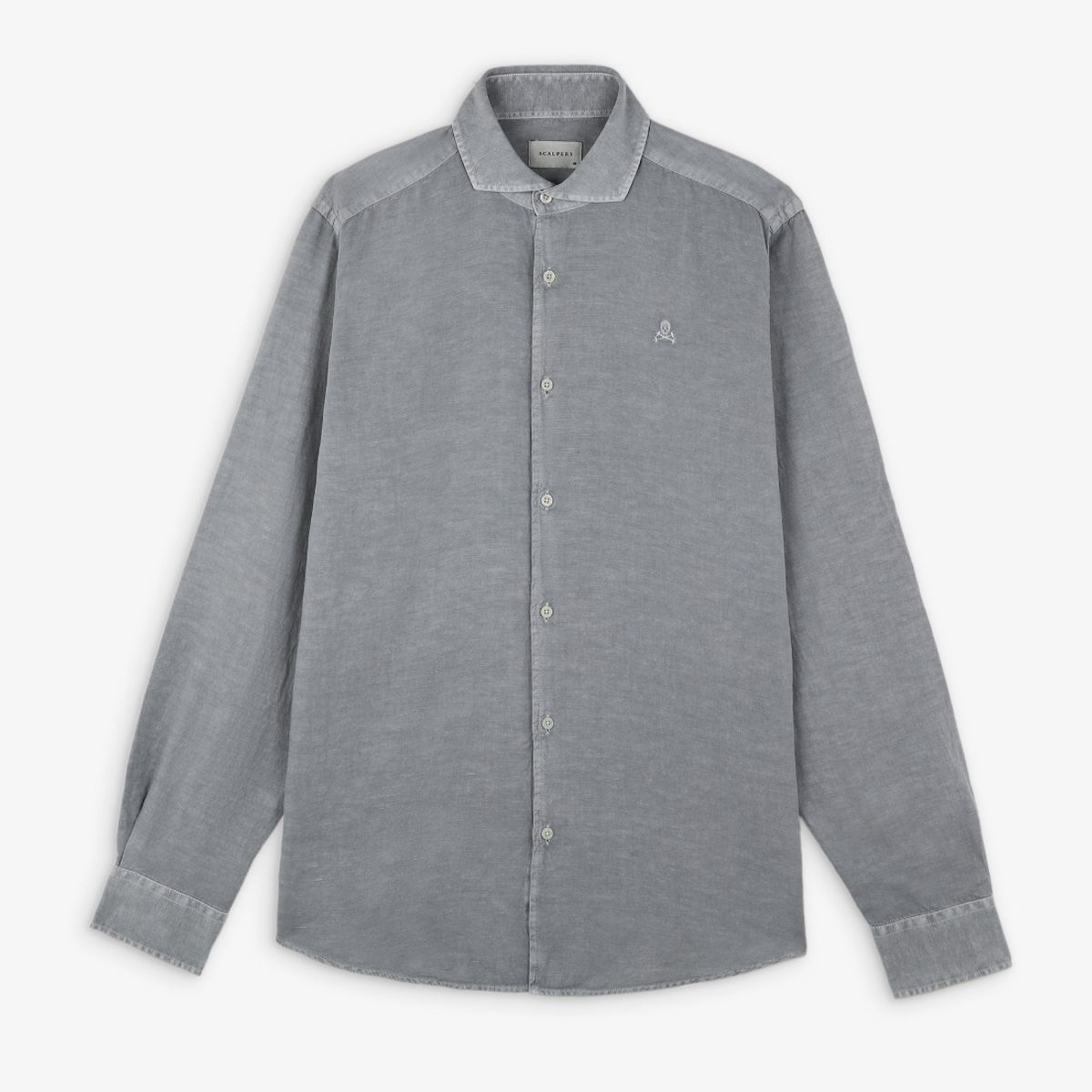 SCALPERS - Camisa Lino Calavera Grey