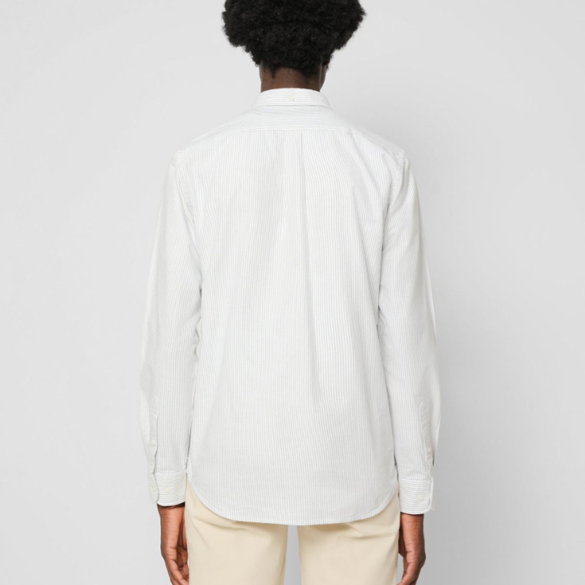 SCALPERS - Camisa Oxford Rayas Light Green Stripes