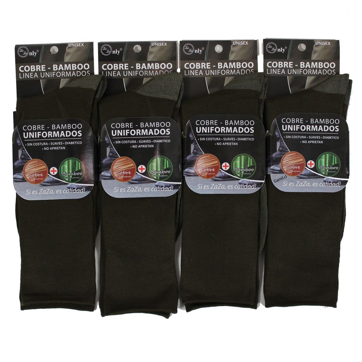 GARSIL - Calcetines De Bambu  Cobre Uniformados - Carabineros - Sin Costuras - Docena