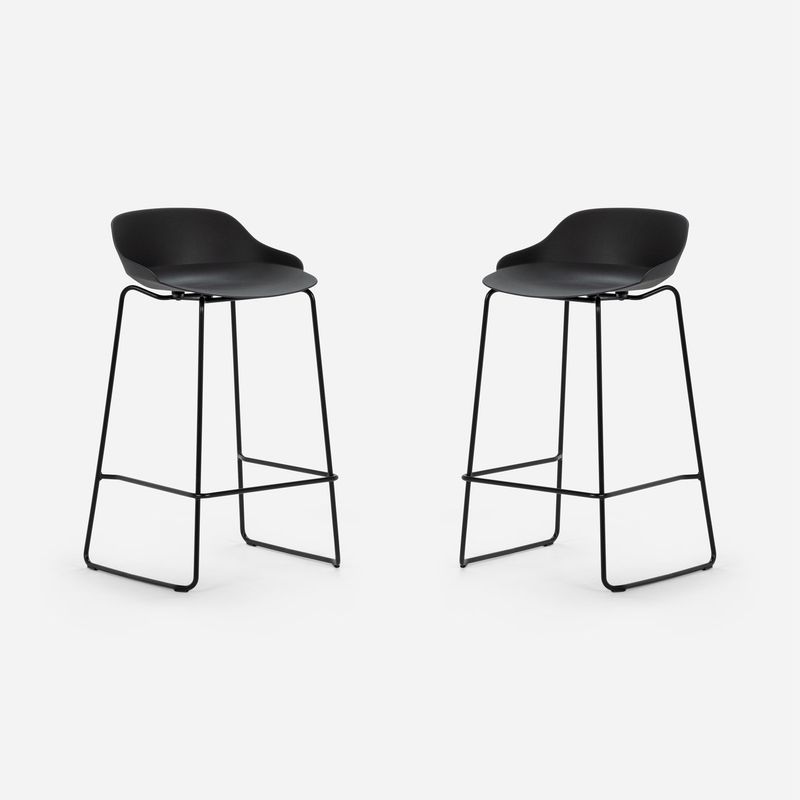 ROSEN - Set 2 Sillas Bar Rosen Sotavento Negro