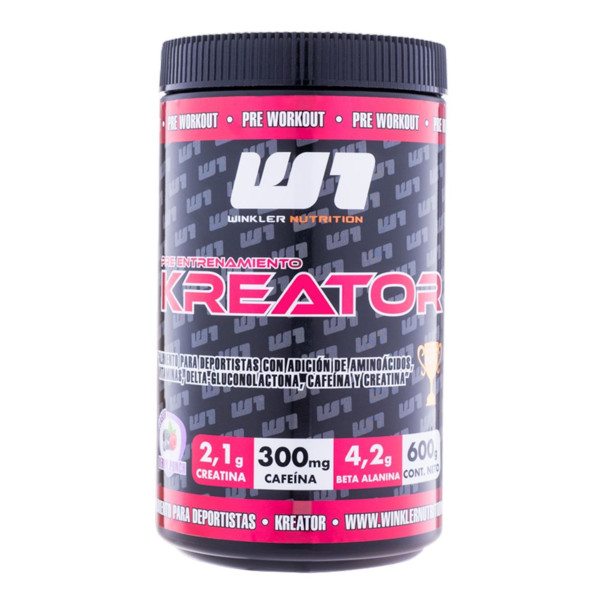 WINKLER NUTRITION - Pre Entreno Kreator PSYCHO LEMONADE 600 grs.- 30sv - Winkler Nutrition.