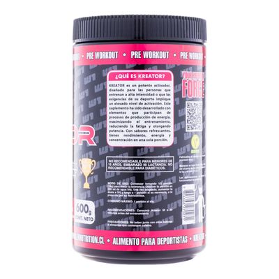 Imagen 2 del producto Pre Entreno Kreator PSYCHO LEMONADE 600 grs.- 30sv - Winkler Nutrition.
