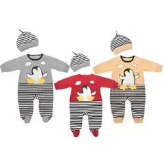 AGW - Set Enterito Gorrito Franela 100 % Algodón Bebe Niño