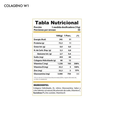 Imagen 2 del producto Colágeno Hidrolizado sabor Naranja 450 grs. - Winkler Nutrition.