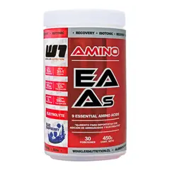 WINKLER NUTRITION - Aminoácidos Esenciales EAAs BCAAs Electrolitos Blue Raspberry 450g.