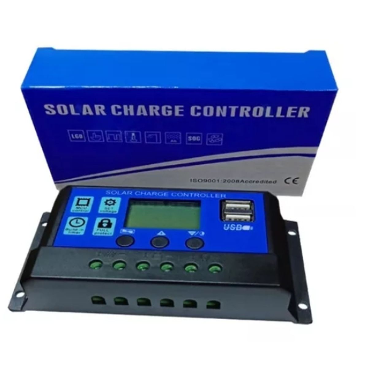 ESHOPANGIE - Regulador De Carga Solar Digital 12v 24v 10a 2usb