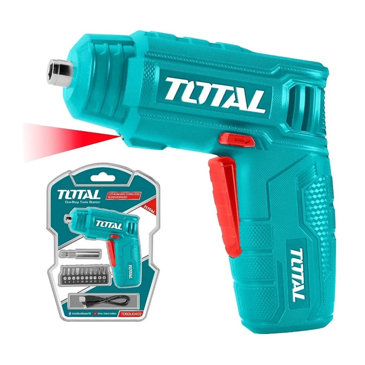 TOTAL TOOLS - Atornillador Inalambrico 4v Total Tsdli0402
