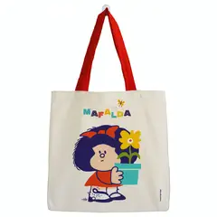 GENERICO - Bolsa Algodón Grande Mafalda con la Plantita