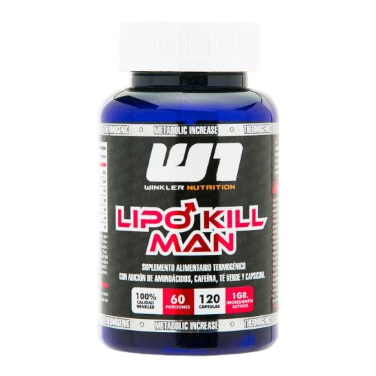 WINKLER NUTRITION - Termogénico Lipo Kill Man120 cápsulas Winkler Nutrition