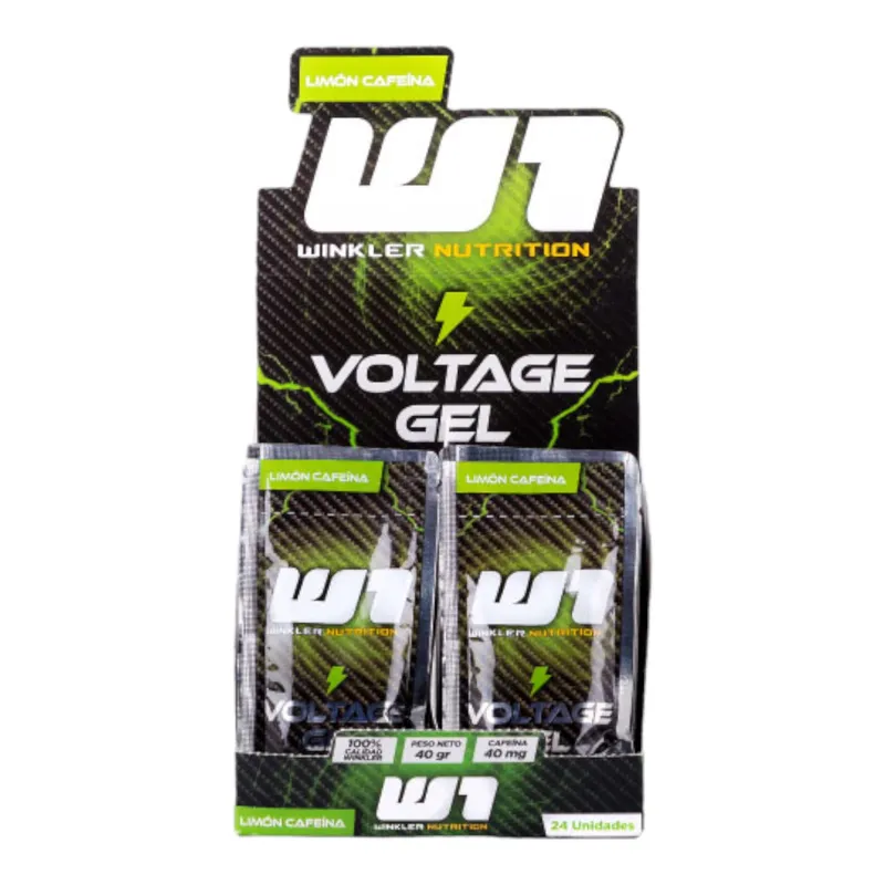 WINKLER NUTRITION - GEL VOLTAJE CAFEINA 40MG 24 UNIDADES LIMON - WINKLER NUTRITION