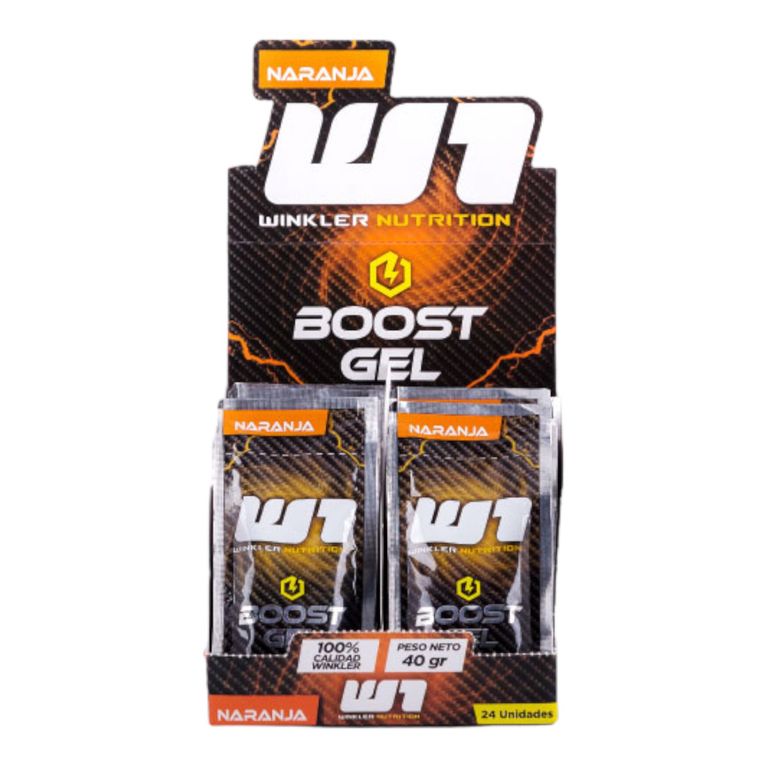 GEL BOOST ENERGIZANTE 24 UNIDADES NARANJA -