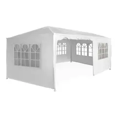 JARDIMEX - Toldo Plegable 3x6 Para Eventos Blanco Con Paredes