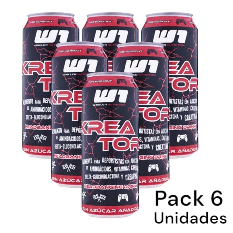 WINKLER NUTRITION - 6 energéticas Kreator extreme punch cafeína 473 ml  -Winkler Nutrition