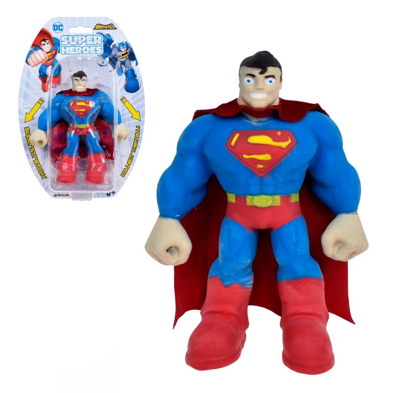 DC COMICS - Superman Figura Strech Elastica Monster Flex De 14 Cms