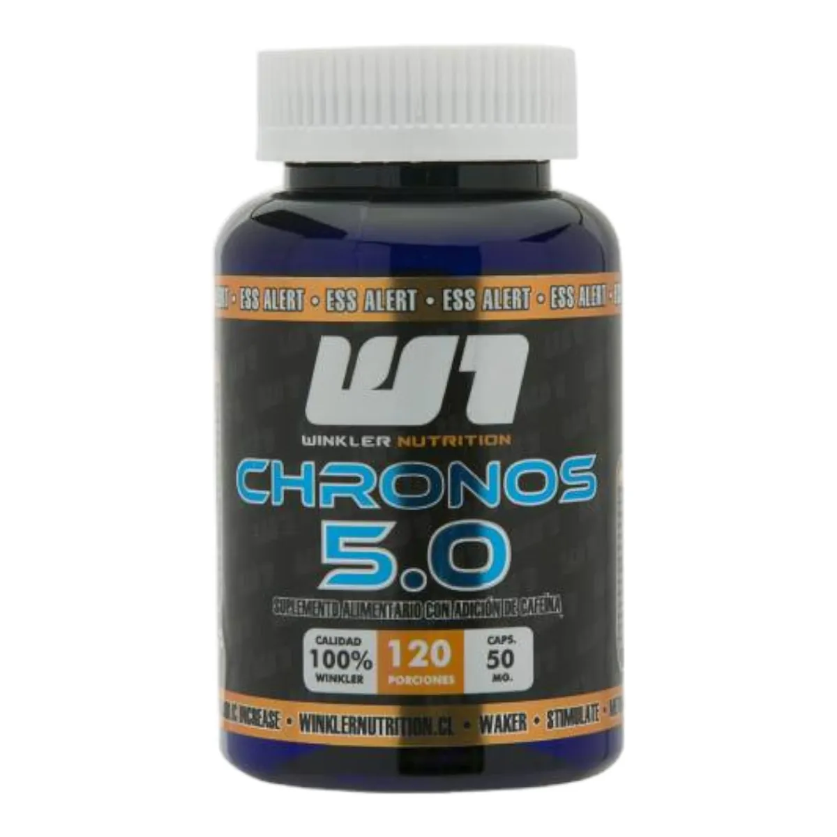WINKLER NUTRITION - Cafeina anhidra Chronos 5.0 50 mg 120 cápsulas - Winkler Nutrition