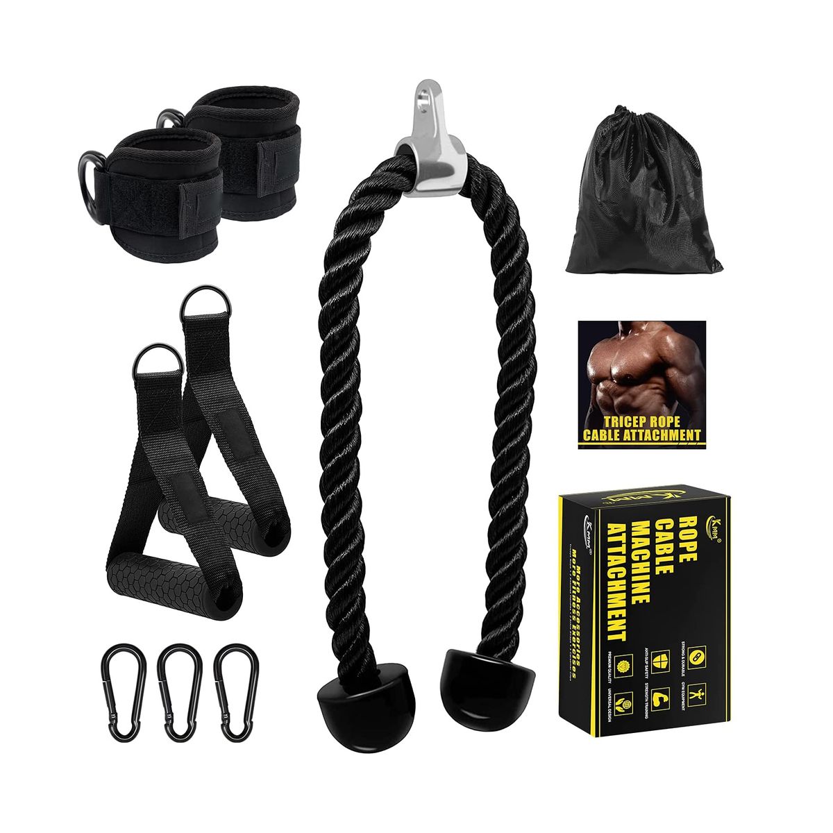 SDFIT - Cuerda Triceps Manillas Poleas Tobillos - Set Attach SD-001