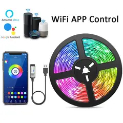 CRUSEC - Kit de Luces de tira RGB Flexible Bluetooth voz Wifi 5mts