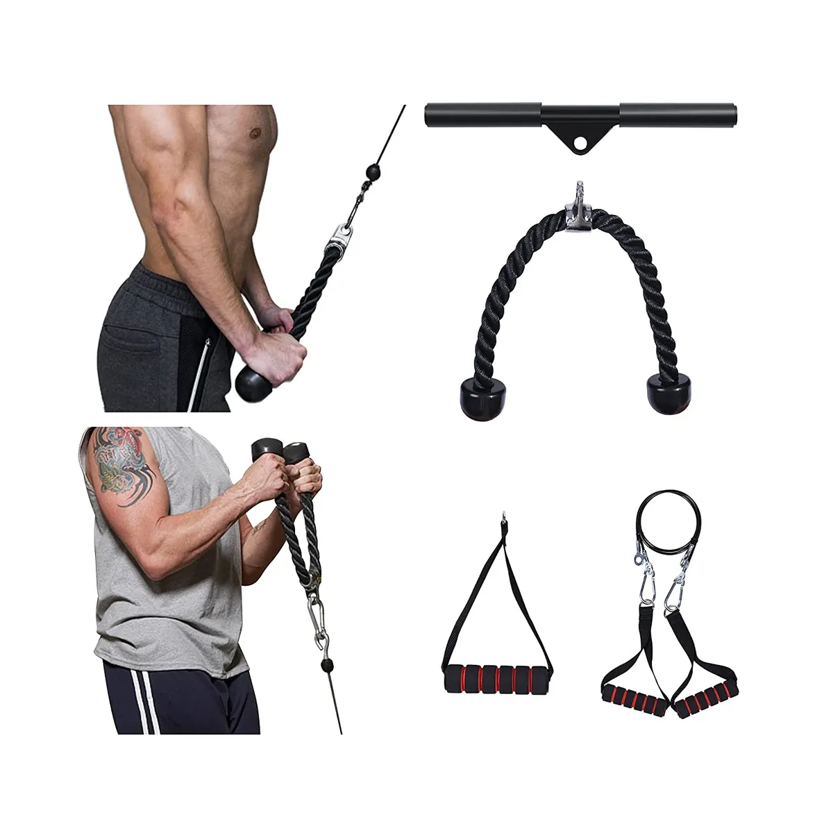 SDFIT - Cuerda Triceps Tomada Manillas Polea Gym - Set Attach SD-003