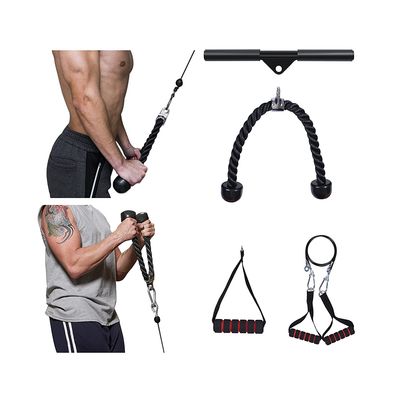 Imagen 2 del producto Cuerda Triceps Tomada Manillas Polea Gym - Set Attach SD-003