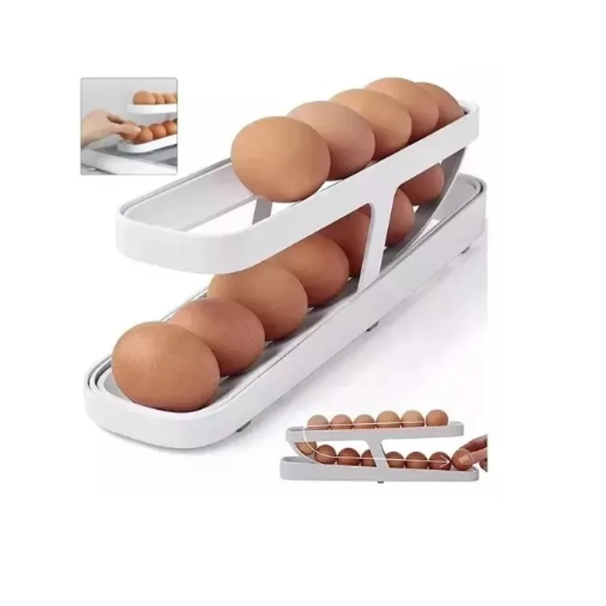 GENERICO - Dispensador De Huevos Para Nevera Organizador De Huevos