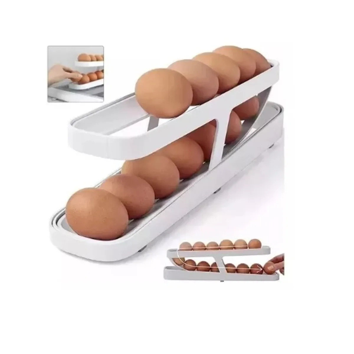 GENERICO - Dispensador De Huevos Para Nevera Organizador De Huevos