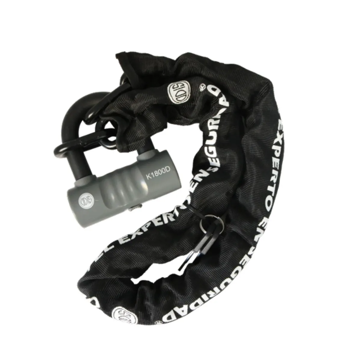 ODIS - Candado Bicicleta U Lock Odis K1800D Con Cadena 10mm X 1,1 M Llave Disco