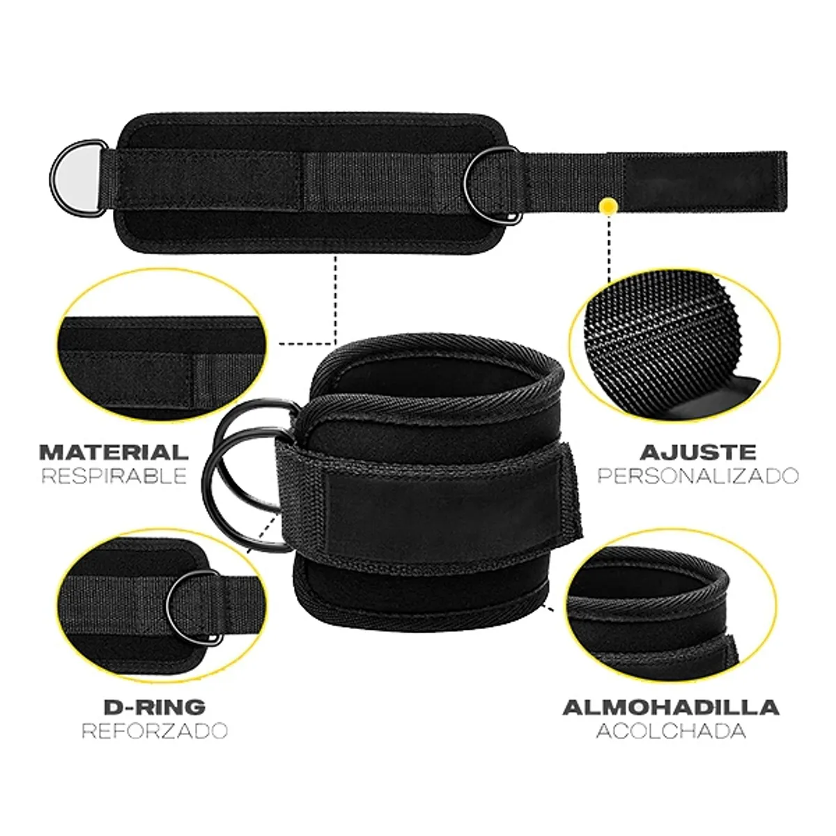 SDFIT - Cuerda Triceps Muñequeras Tobilleras - Set Attach SD-007