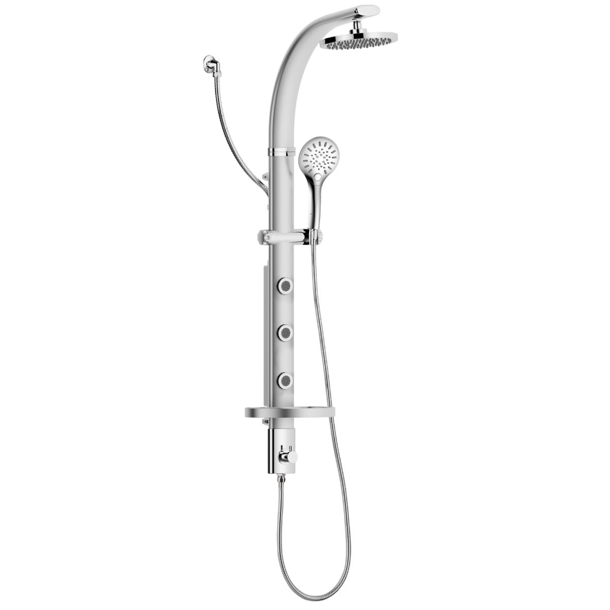 GENERICO - COLUMNA DE DUCHA JASMÍN, C/PLATO, MANERAL 3F, 3 ROCIADORES Y JABONERA