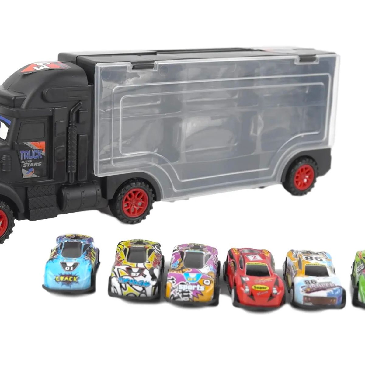 GENERICO - Camion de Juguete Transportador con Autitos Carrera