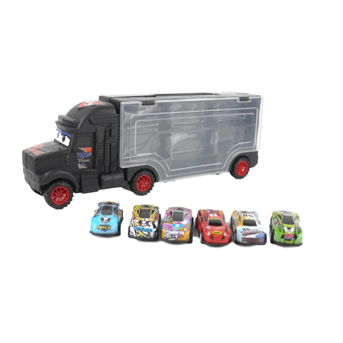 GENERICO - Camion de Juguete Transportador con Autitos Carrera