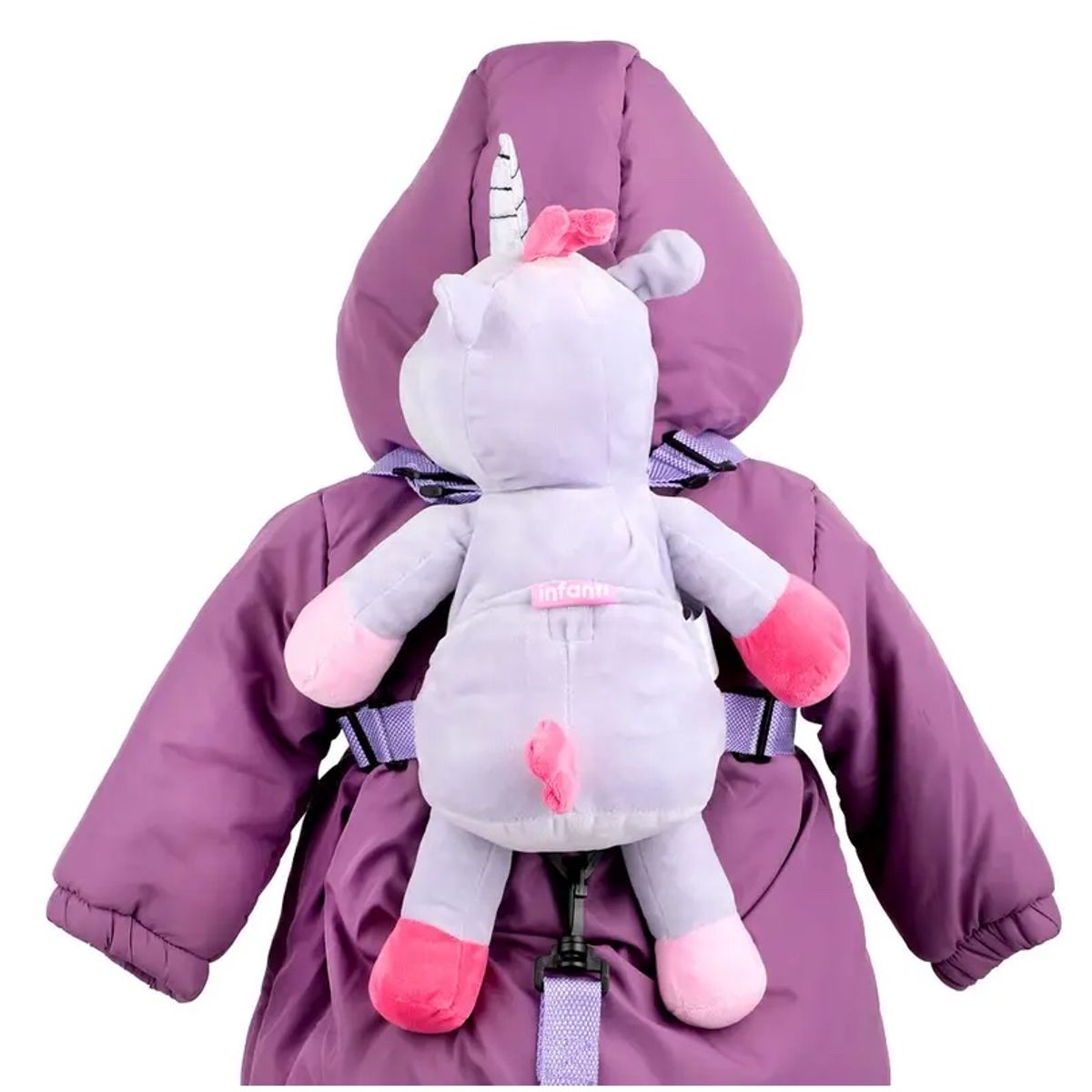 INFANTI - Mochila con Arnés Peluche Unicornio INFANTI