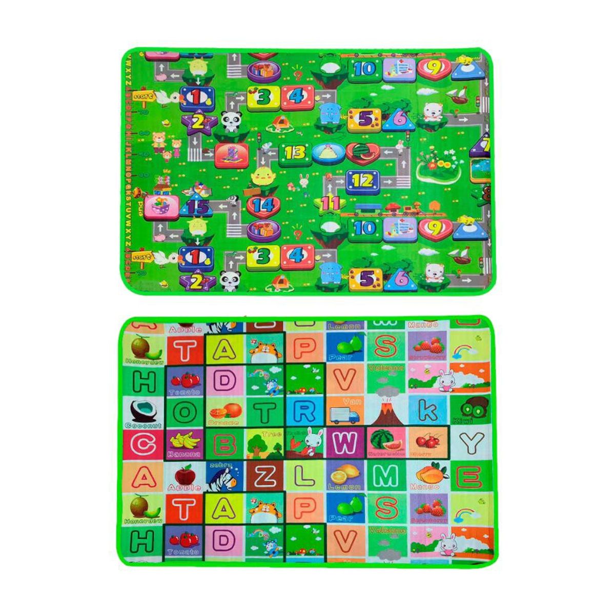 GENERICO - Alfombra Didáctica Antigolpes Reversible Bebé 90x120 Cm