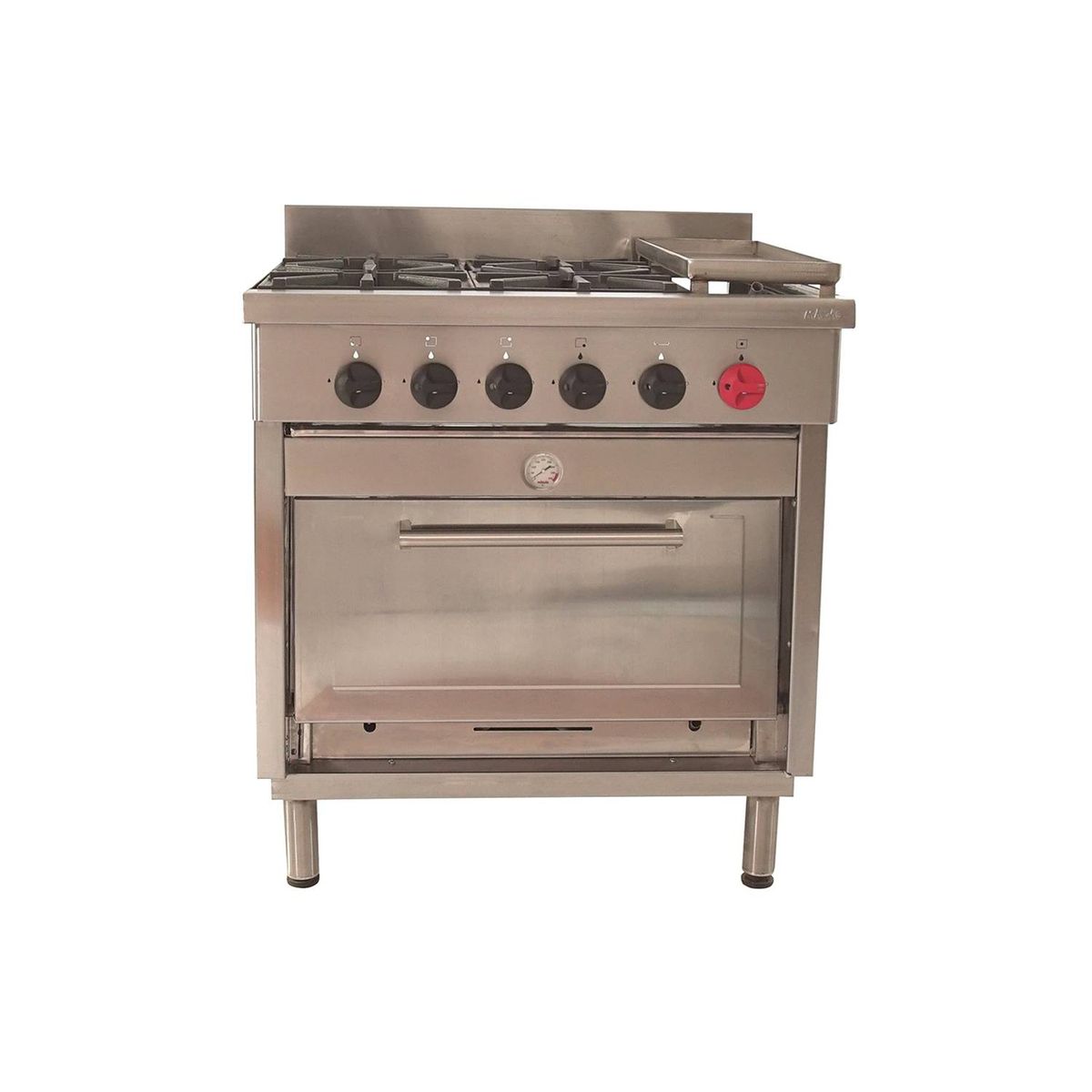 MAIGAS - Cocina Industrial 4 platos + 1 Horno + Plancha Churrasquera Maigas 6EA50