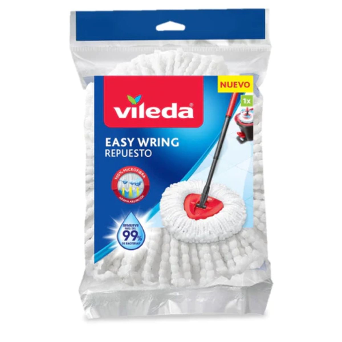 VILEDA - Repuesto Mopa Balde con Pedal Easy Wring & Clean Vileda