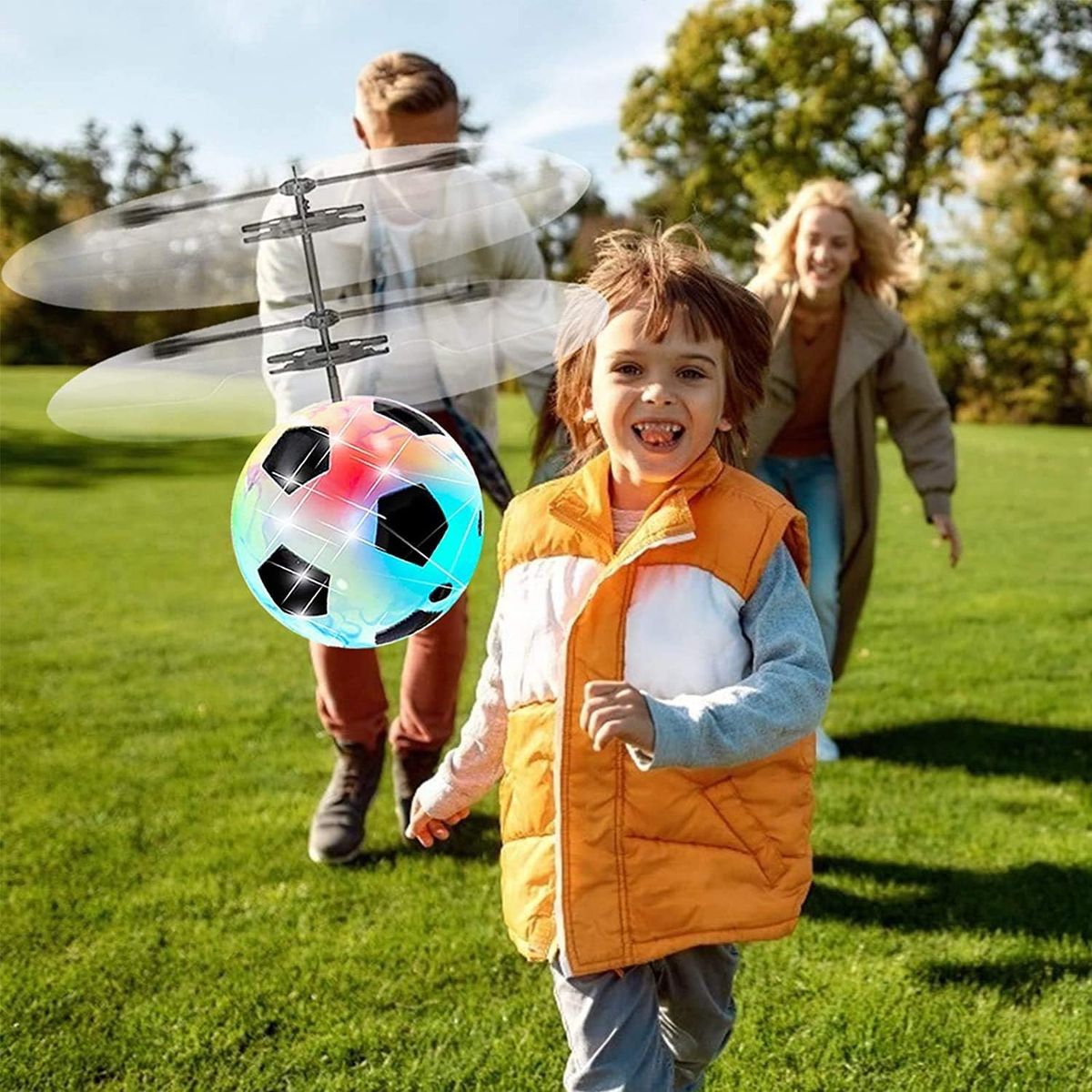 GENERICO - Mini Dron Sensible al Tacto Pelota Futbol con Luces