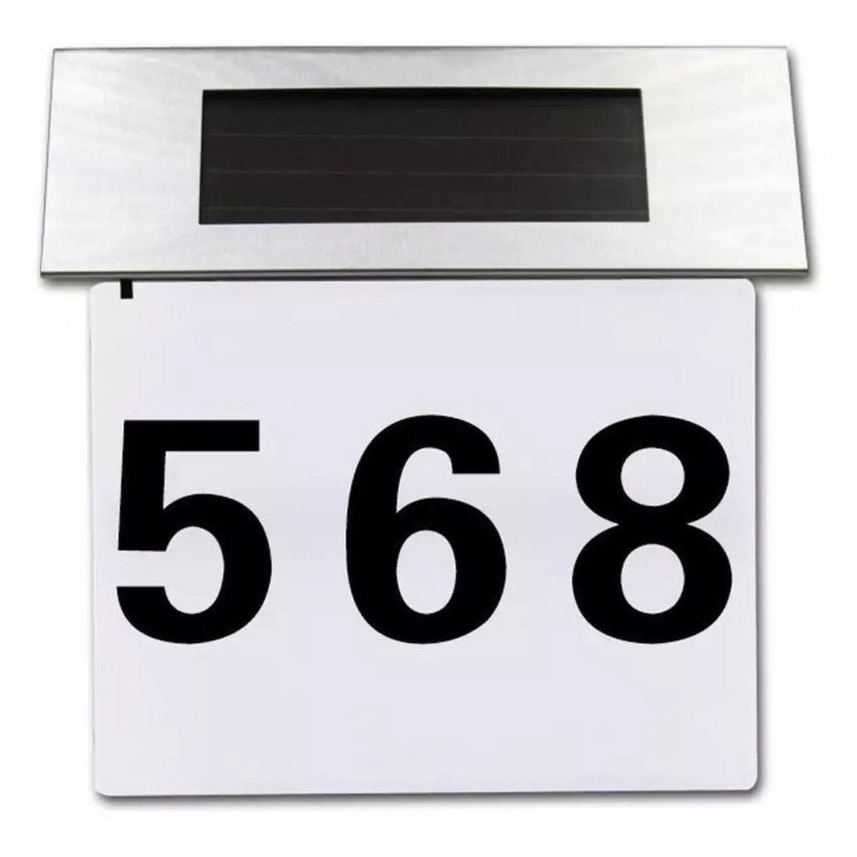 PARTYGLOBOS - Luz Led Solar Aplique Número Casa Identificar Letrero Hogar