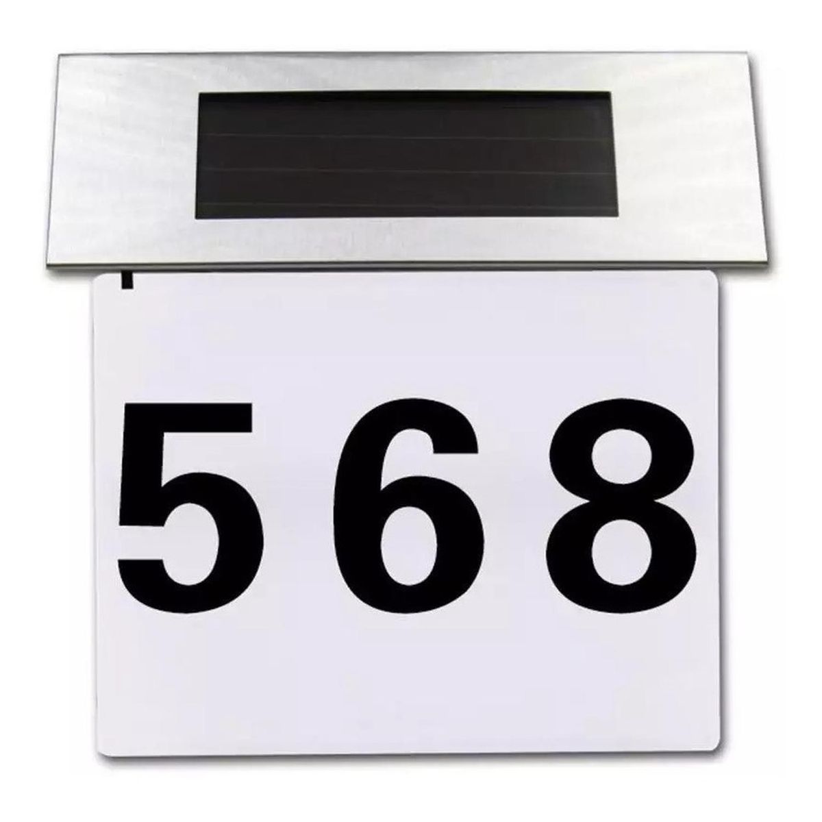 PARTYGLOBOS - Luz Led Solar Aplique Número Casa Identificar Letrero Hogar