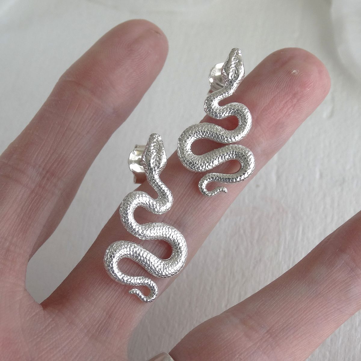 GENERICO - Aros de Plata 950 Mujer Serpiente
