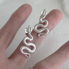 GENERICO - Aros serpiente de plata 950