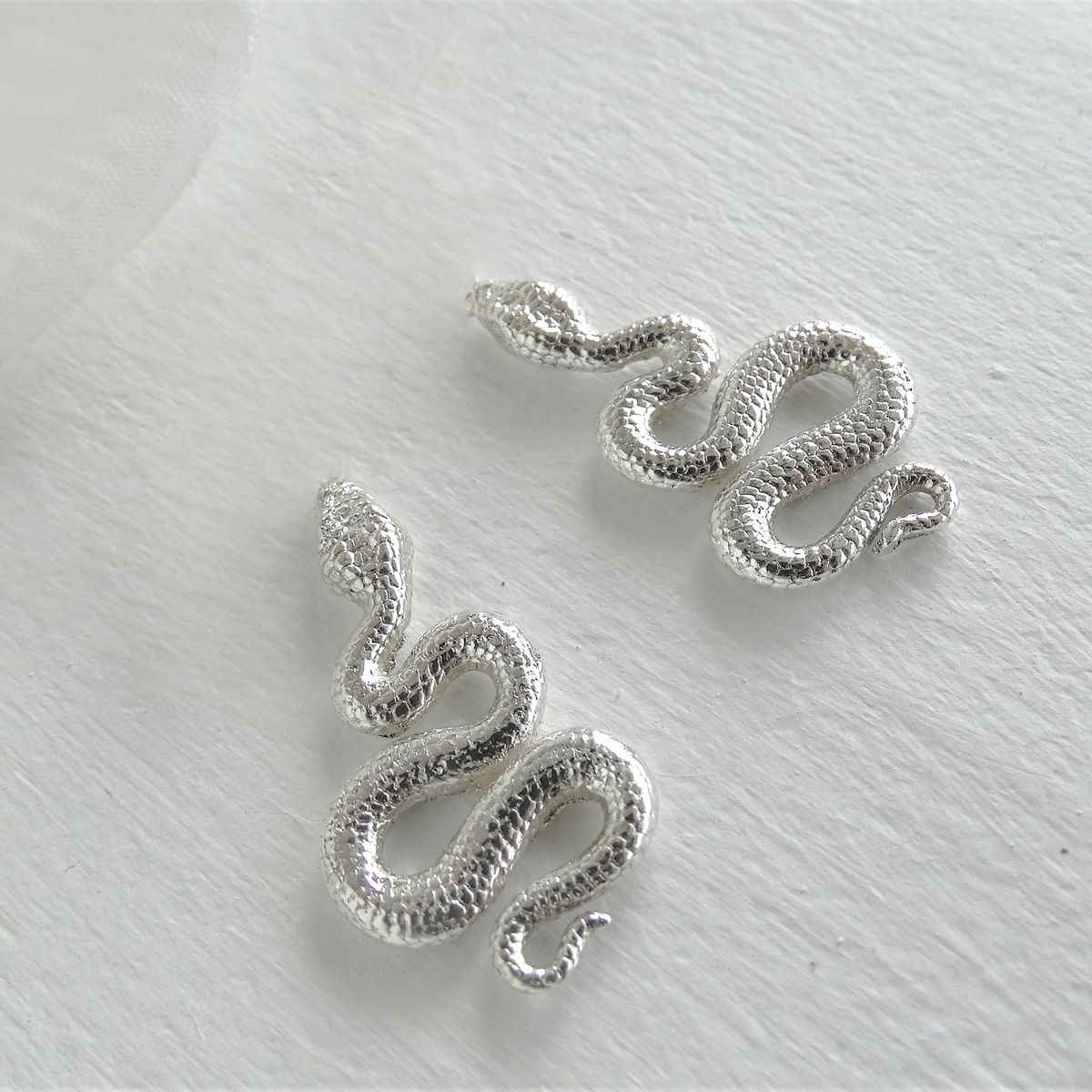 GENERICO - Aros de Plata 950 Mujer Serpiente
