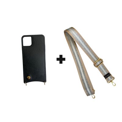 Imagen 2 del producto Carcasa Atómica iPhone XR colgante + Correa Arcoíris Plateado