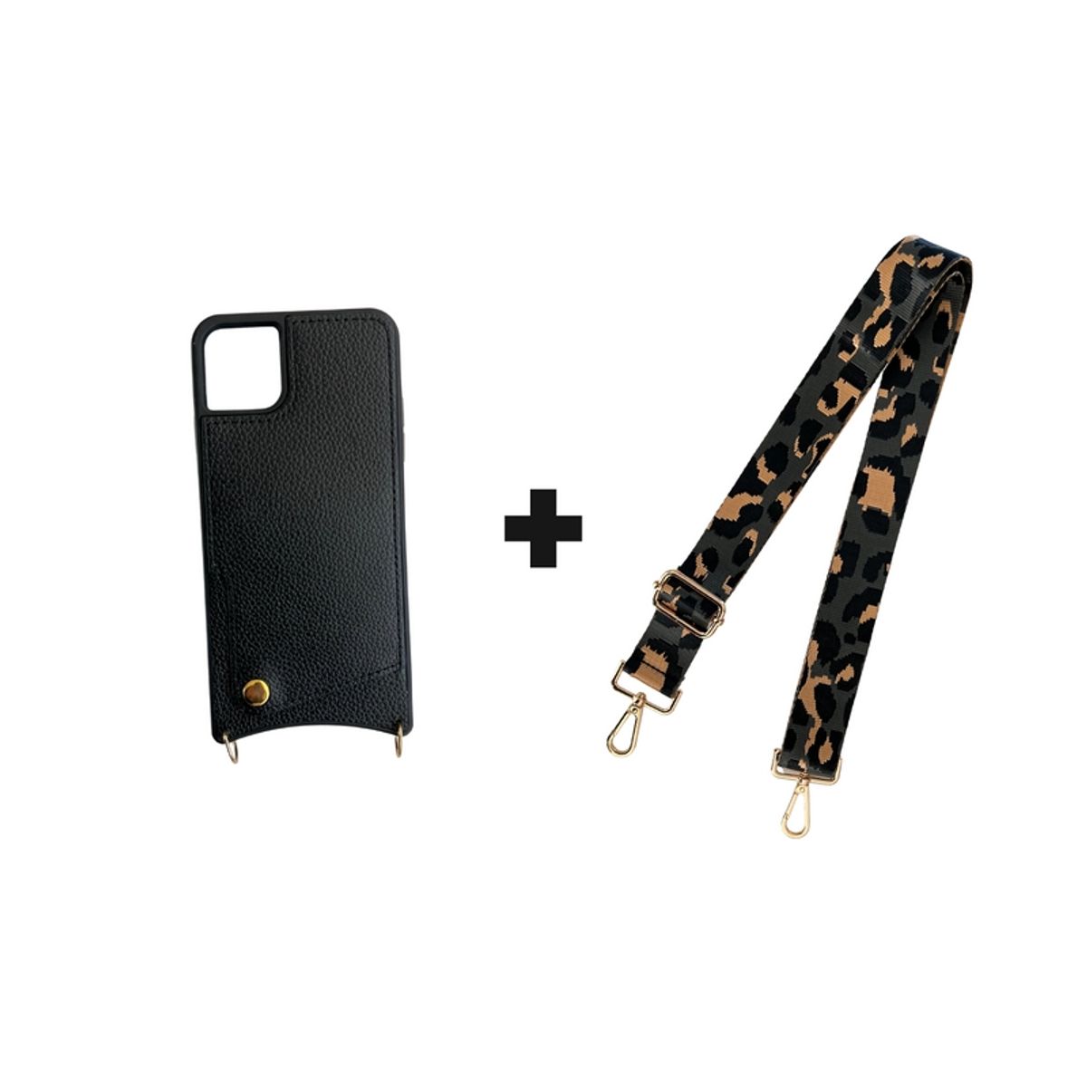 ATOMICA STRAP - Carcasa Atómica iPhone 11 colgante + Correa Leopardo Oscuro