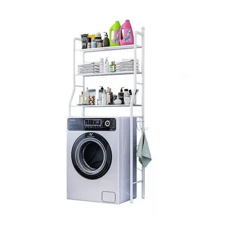 GENERICO - Organizador Estante De Lavadora Baño Metalico Rack 3 Niveles