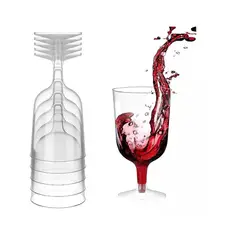 GENERICO - 10 Copas De Vino Copa Acrilico Copa Plastico Copas 6oz/177ml